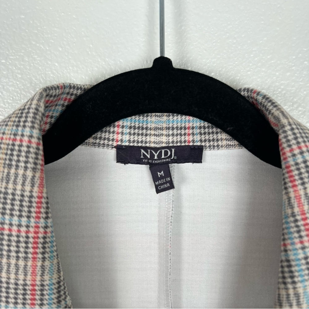 NYDJ Modern Plaid Ponte Knit‎ Blazer Sz M - Picture 3 of 7